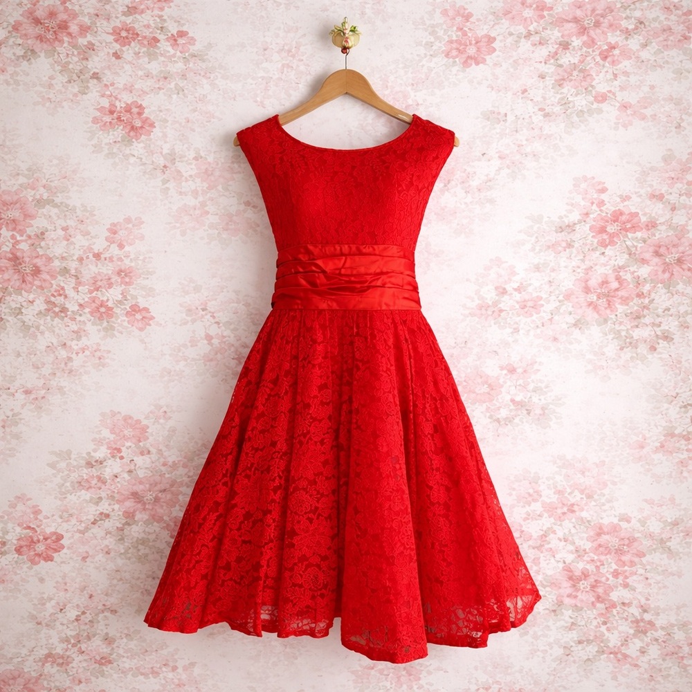 Vintage A line retro swing Jackie O Meghan Markle style bow detail S